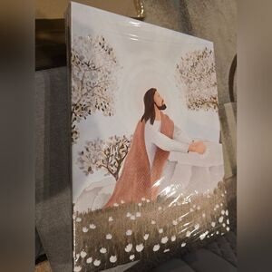 3 Piece Inspirational Canvas Art with Jesus